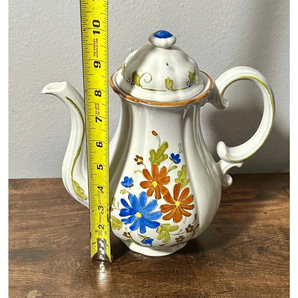 Metlox Vernon Bouquet Floral 8 Cup Tea Pot Mid Century Excellent Condition